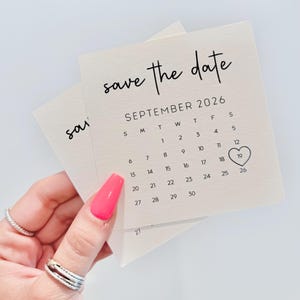 Save The Date | Save The Date Calendar Card | Bridesmaid Proposal Card | Maid of Honor Proposal Card | Wedding Invitation | 4 x 4 Card