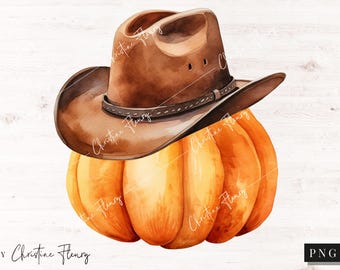 Western Fall Pumpkin PNG, Pumpkin PNG, Howdy Fall Png, Fall Sublimation Design, Cowboy Png, Digital Download