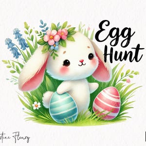 Eiersuche Ostern PNG, Osterhase PNG, Ostern Sublimationsdesign, süßes Osterdesign, Kinder Ostern, digitale Sublimation