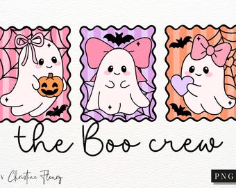 The Boo Crew Halloween PNG, Coquette Girly Halloween, Pink Halloween Sublimation Design, Witchy Vibes Png, Spooky Babe Png