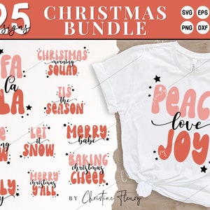 Kerstbundel SVG, Kerst Svg, December Svg, Merry Christmas Svg, Retro Christmas Svg, Christmas Sayings, Cricut Cut File, Silhouette