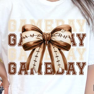 Game Day Football Coquette PNG, American Football PNG, Football Mom Png, Football Sublimation Design, Coquette Bow Png, Digital Download