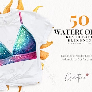 Beach Babe Clipart, Summer PNG, Watercolor Babe PNG, Pool PNG Instant ...