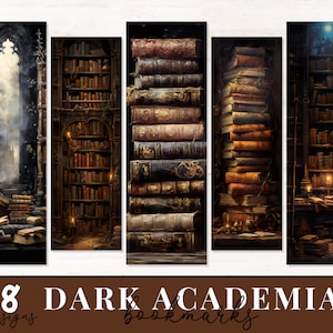 Dark Academia druckbare Lesezeichen, Junk Journal druckbare Lesezeichen, druckbare Goth Lesezeichen, Dark Academia Sublimation PNG kommerzielle Nutzung