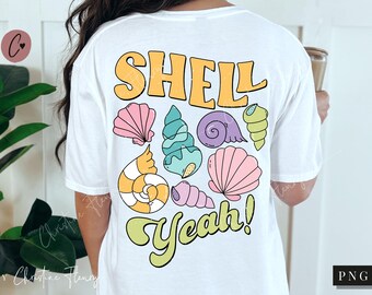 Groovy Shell Yeah PNG, Summer PNG, Retro Summer Png, Beach Babe Sublimation Design, Summer Holiday Png, Digital Download