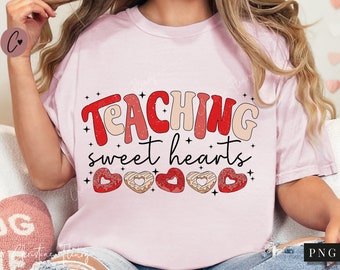 Red Teaching Sweethearts PNG, Valentine's Day PNG, Teacher Valentine Sublimation, Valentine PNG, Digital Download