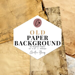 Old Paper Digital Paper Mini Pack, Vintage Paper Patterns, Printable Antique Paper, Sublimation background for Commercial Use