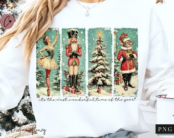 Retro Christmas PNG, Wonderful Time Of The Year Png, Christmas Shirt PNG, Retro Christmas PNG, Santa Claus png, Christmas Sublimation