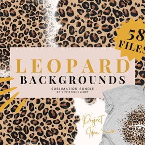 Sublimatieachtergronden bundel luipaard, sublimatie luipaardprint, sublimatie luipaard, achtergrond sublimatie spetters