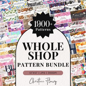 Whole Shop Digital Paper Bundle, Unlimited Lifetime All Access Pass, Entire Store Printable Paper, Digital Download, Seamless Pattern Bundle