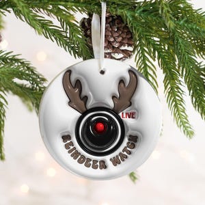 3D Weihnachtsverzierung Sublimations-Renuhr, aufgeblasene 3D Weihnachtsrunde Verzierung PNG, Weihnachten PNG Sublimationsentwurf