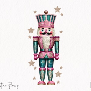 Quebra-nozes de Natal brilhante PNG, Natal PNG, Balé Png, Design de sublimação de Natal, Natal rosa Png, Download digital