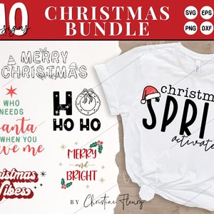 Kerstbundel SVG, Kerst Svg, December Svg, Merry Christmas Svg, Merry and Bright Svg, Christmas Sayings, Cricut Cut File, Silhouette