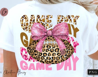 Leopardenmuster Spieltag PNG, Fußball PNG, Fußball Mama Leopard PNG, Sport Sublimationsdesign, digitaler Download
