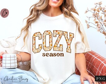 Preppy confortable saison PNG, automne rétro PNG, Thanksgiving Png, automne sublimation Design, téléchargement numérique
