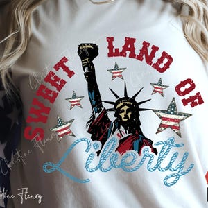 Sweet Land Of Liberty PNG, Patriótico PNG, 4 de Julho Png, Cowboy PNG Sublimação Design, Independência Sublimação, Download Digital