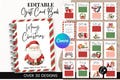 Editable Christmas Gift Card Book, Printable Christmas Gift, Canva Template, Christmas gift for kids, personalized Christmas giftcard holder