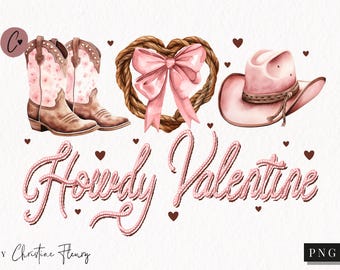 Vaquera Hola San Valentín PNG, Día de San Valentín PNG, Hola Vaquera Png, Coqueta San Valentín, Camiseta San Valentín Png, Sublimación San Valentín