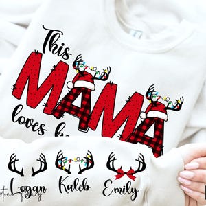 Questa mamma ama le sue renne PNG, PNG di Natale, Merry Mama Png, Design di sublimazione della mamma, Manica di Natale Png, Download digitale