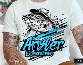 Angler Extraordinaire Bass Fishing PNG, Fishing Dad PNG, Fathers Day Shirt, Fishing Sublimation Design, Fathers Day Bass, Digital Download