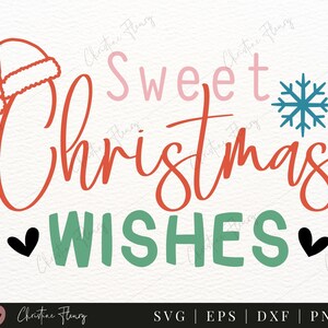 Zoete Kerstwensen SVG, Kerst Bakken Svg, Pannenlap Svg, Kerstcadeaus, Kerstwensen, Silhouet, Cameo