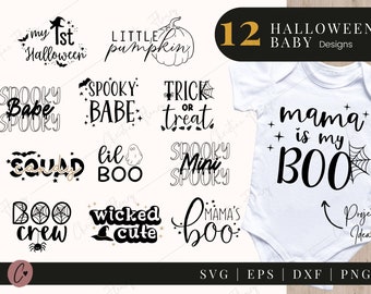 Baby Halloween SVG Bundle, Halloween SVG, Baby Svg, Halloween Saying svg, Shirt SVG, svg Bundle, Costume Svg, Cricut Cut File, Silhouette