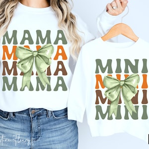 Mamãe e Mini Coquete Combinando PNG, Outono PNG, Coquete Mamãe e eu Png, Design de Sublimação de Abóbora, Coquete de Outono Png, Download Digital