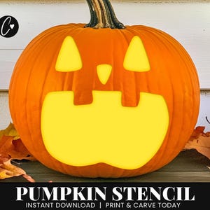 Face Pumpkin Stencil, Printable Pumpkin Stencil, Jack O Lantern, Pumpkin Carving Stencil, Halloween Crafts, Pumpkin Stencil Halloween