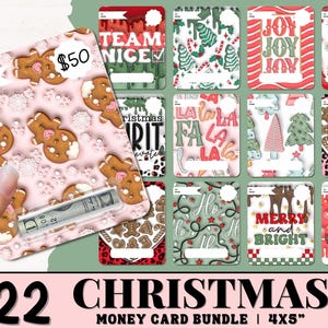 Lot de cartes de voeux de Noël gonflées 3D, jolie carte de voeux, carte de voeux de Noël imprimable, cadeau de Noël bricolage