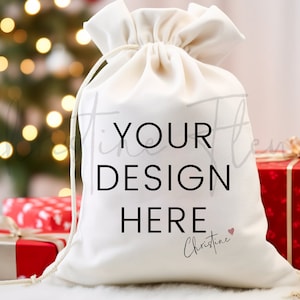 Farmhouse Santa Sack Mockup, Santa Bag Mockup, Christmas SVG Mockup, Christmas Mockup, Digital Download