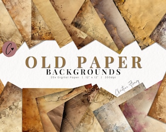 Old Paper Background Digital Paper, Vintage Patterns, Printable Antique Paper, Sublimation background for Commercial Use