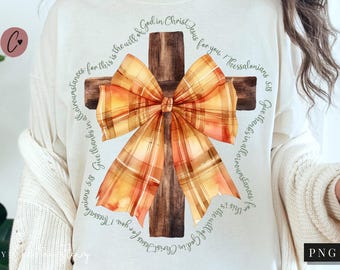 Give Thanks Christian PNG, Fall PNG, Bible Verse Png, Pumpkin Sublimation Design, Fall Christian Png, Digital Download
