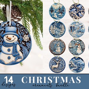 3D ozdoby świąteczne PNG, zestaw do sublimacji rzeźbienia w drewnie, sublimacja świąteczna PNG, cyfrowy projekt sublimacji do pobrania