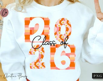 Groovy Class Of 2026 PNG, Retro Senior PNG, Preppy Senior PNG, Back to School Sublimation Design, Digital Download