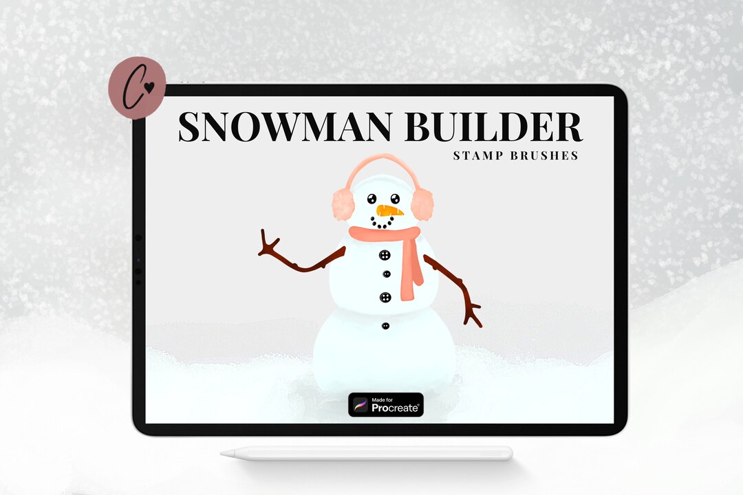 Snowman Builder Brushes for Procreate - Procreate Brushes - Christmas ...