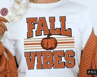 Retro Fall Vibes PNG, Fall PNG, Thanksgiving Pumpkin PNG, Pumpkin Season Png Sublimation Design, Digital Download