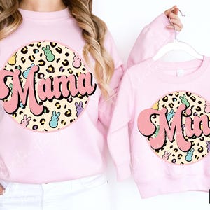 Retro Mama Mini Páscoa PNG, Páscoa PNG, Retro Mama Mini PNG, Retro Páscoa Leopardo Estampa, Sublimação Páscoa, Download Digital