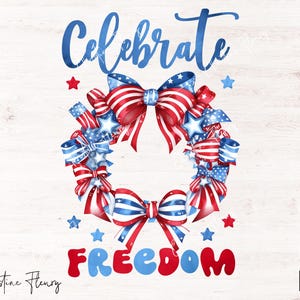 Celebra la libertà del 4 luglio in formato PNG, PNG patriottico, maglietta per bambini del 4 luglio, disegno a sublimazione acquerello americano, PNG per il giorno dell'indipendenza
