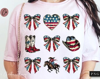 Cowgirl 4th Of July Coquette PNG, Patriotic PNG, 4th Of July Png, Coquette PNG Sublimation Design, Independence Sublimation Digital Download