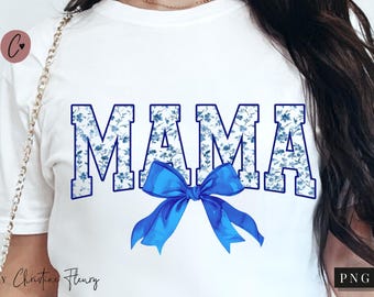 Varsity Mama Chinoiserie PNG, Valentinstag PNG, Französisch Toile Mama, Chinoiserie Coquette Bow, Mama Coquette, Valentine Sublimation