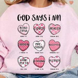 God Says I Am Valentine PNG, Jesus Valentine PNG, Christian Valentine Sublimation, God Valentine PNG, Digital Download
