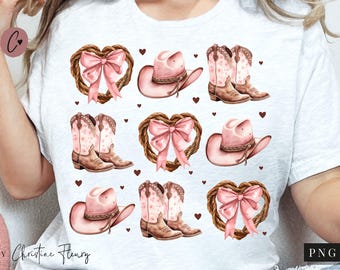 Cowgirl Valentine Coquette PNG, Valentines Day PNG, Howdy Valentine Png, Coquette Valentine, Valentine Shirt Png, Valentine Sublimation