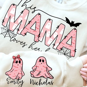 Roze This Mama Loves Her Boos PNG, Halloween PNG, Spooky Mama png, mama sublimatieontwerp, Halloween Ghost png, digitale download