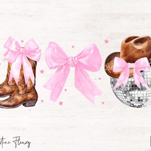 Coquette Disco Cowgirl PNG, Coquette PNG, Disco Girly Png, Cowgirl Sublimatie Design, Oud en Nieuw Png, Digitale download