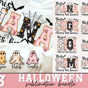 Diese Nana liebt ihre Boos PNG, Halloween PNG, Gruseliger Gigi Png, Oma Sublimationsdesign, Halloween Mimi Png, digitaler Download