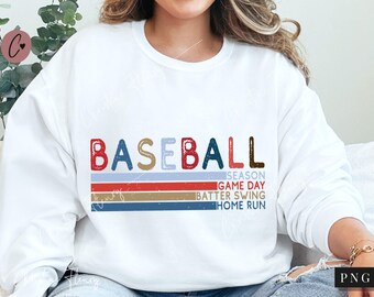 Temporada de béisbol PNG, Béisbol PNG, Deporte retro PNG, Diseño de sublimación de mamá de béisbol retro, Sublimación de béisbol, Descarga digital