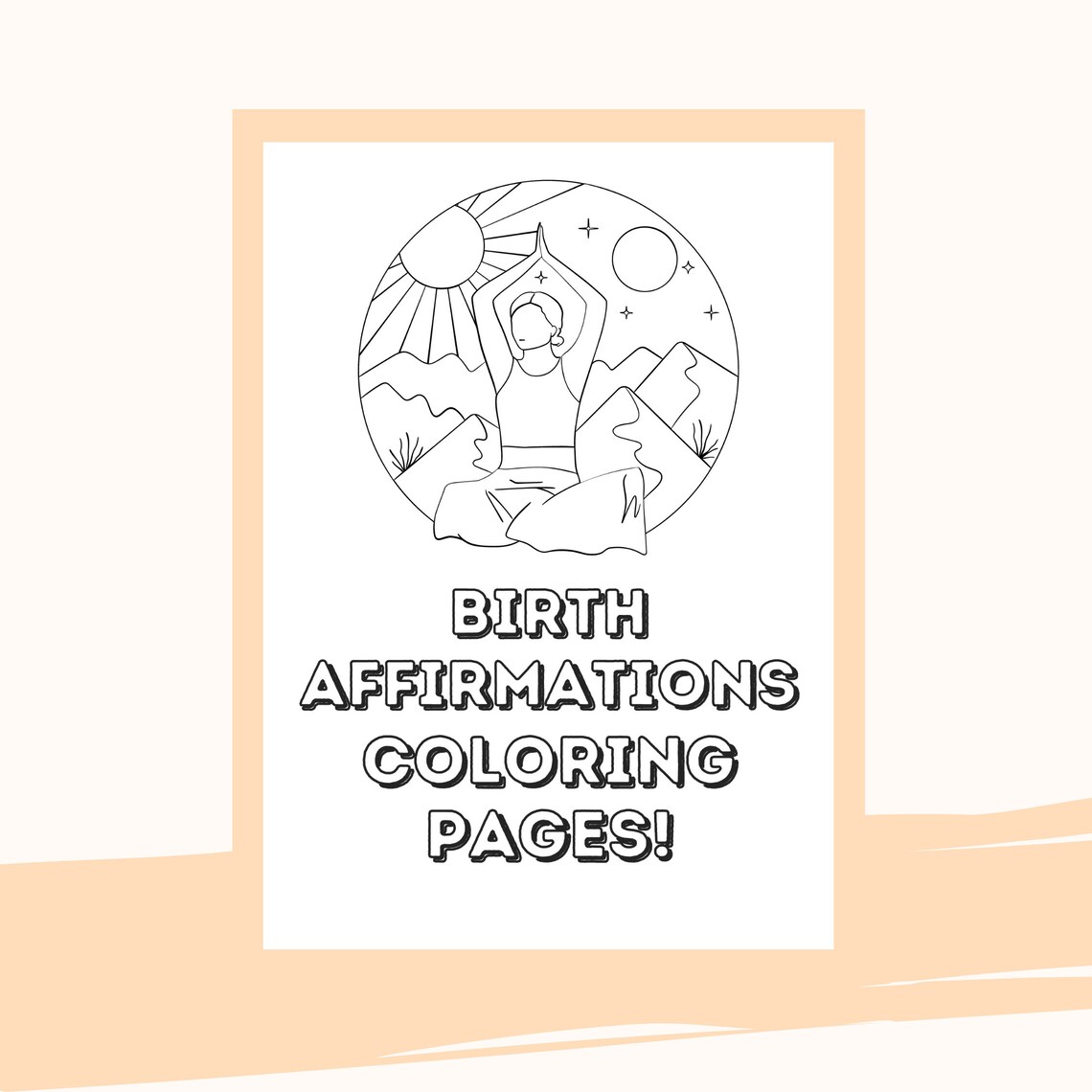 BIRTH AFFIRMATION Coloring Pages Pregnancy Coloring Pages - Etsy