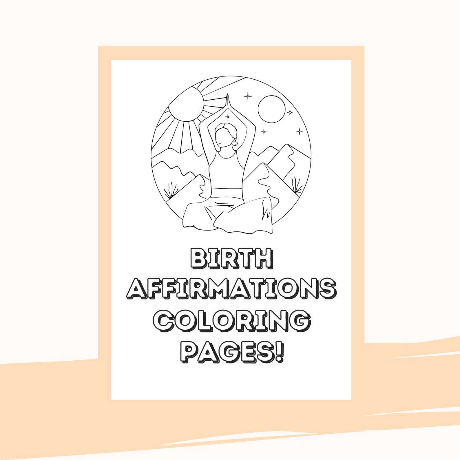 BIRTH AFFIRMATION Coloring Pages Pregnancy Coloring Pages - Etsy