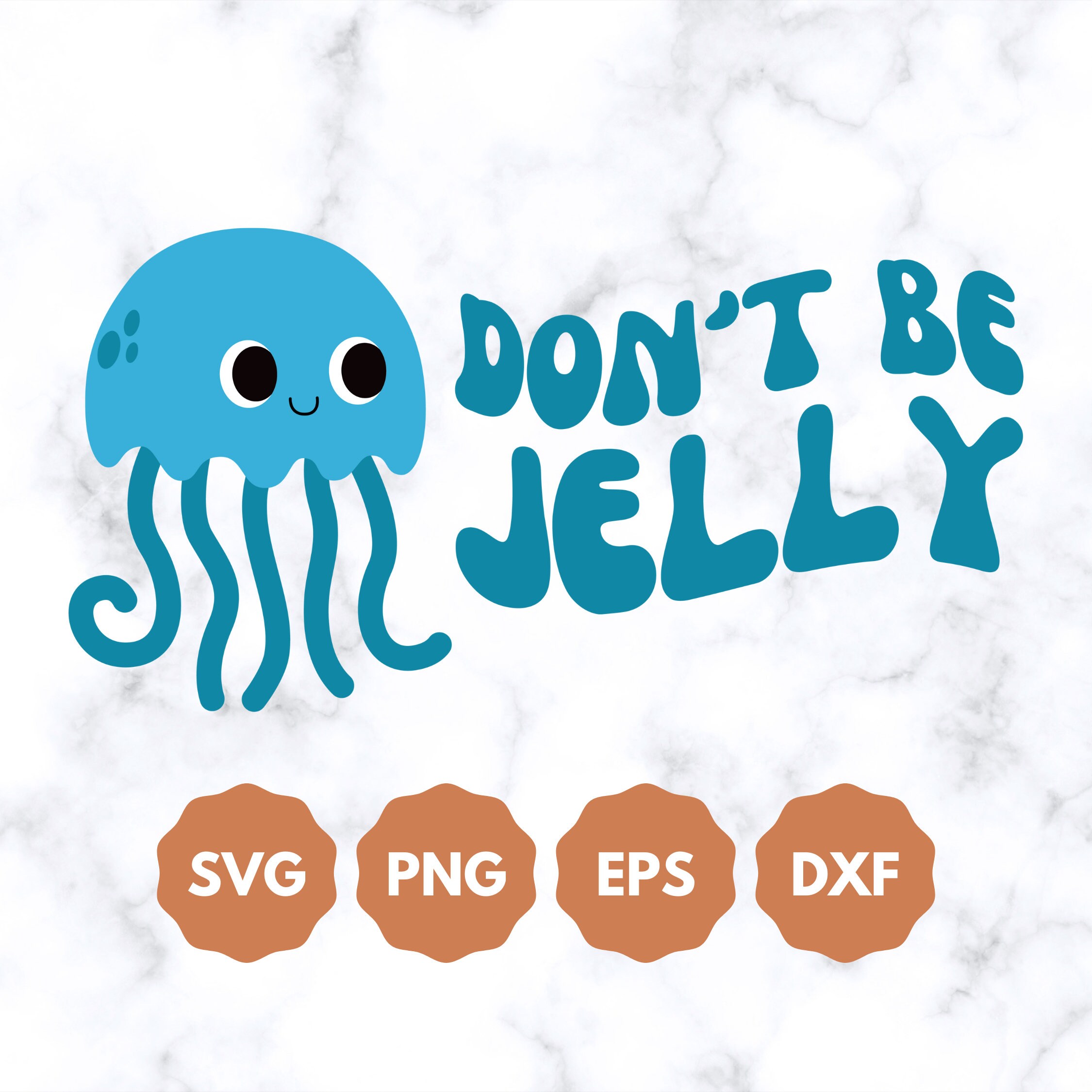 Buy Don't Be Jelly Svg Wavy Text Svg Summer Svg Jellyfish Online in