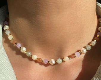 Healing Crystal Chakra Necklace Yoga Meditation Chakra Necklace Fearless Anxiety Stress Relief Necklace Encouragement Yoga Necklace Women
